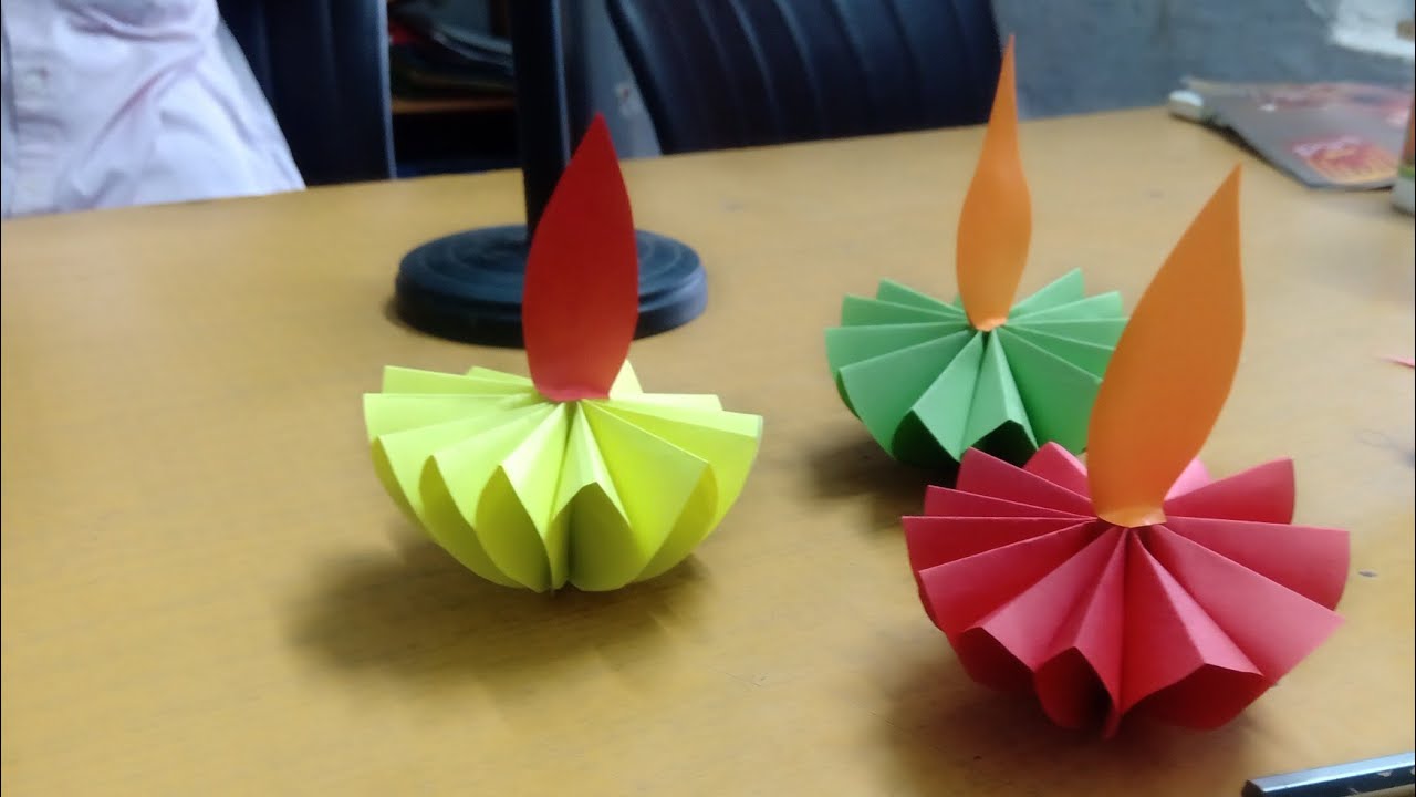 how to make divali lamp/kirigami lamp /paper lamp/divali decorate lamp
