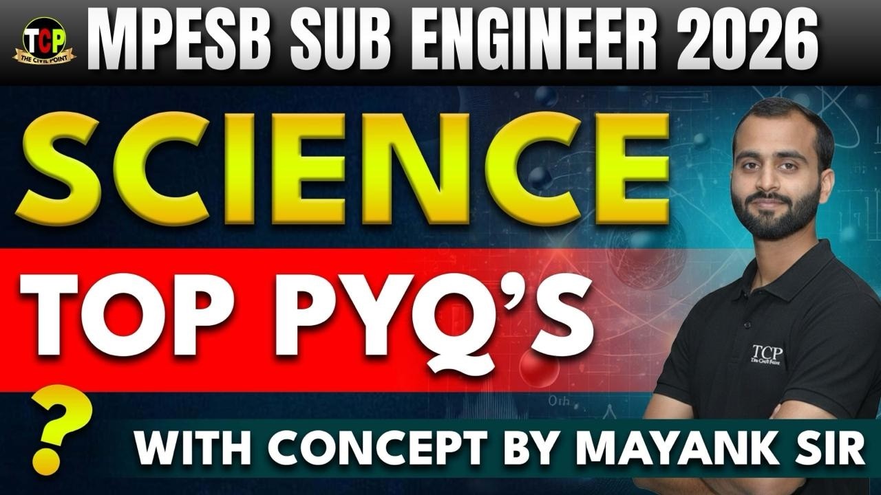 MPESB Sub Engineer Vacancy 2026 | Science (Chemistry) PYQs with Complete Concept Revision