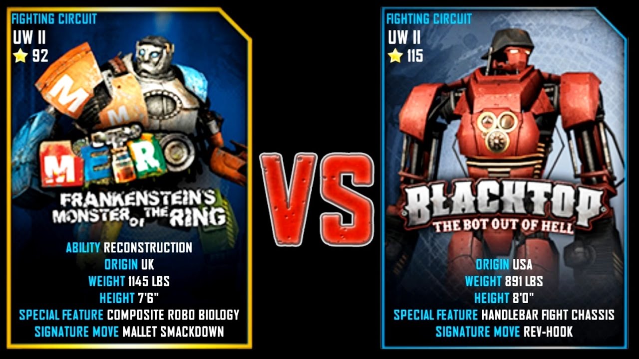 REAL STEEL WRB Metro (Champion) VS Blacktop PRO New Robots UPDATE (Живая сталь)