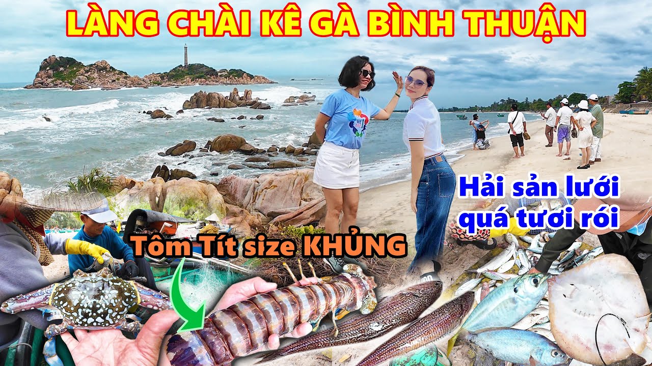 Làng chài Kê Gà Bình Thuận hải sản lưới tươi rói du khách trầm trồ. Hải đăng cổ và lâu đời nhất VN
