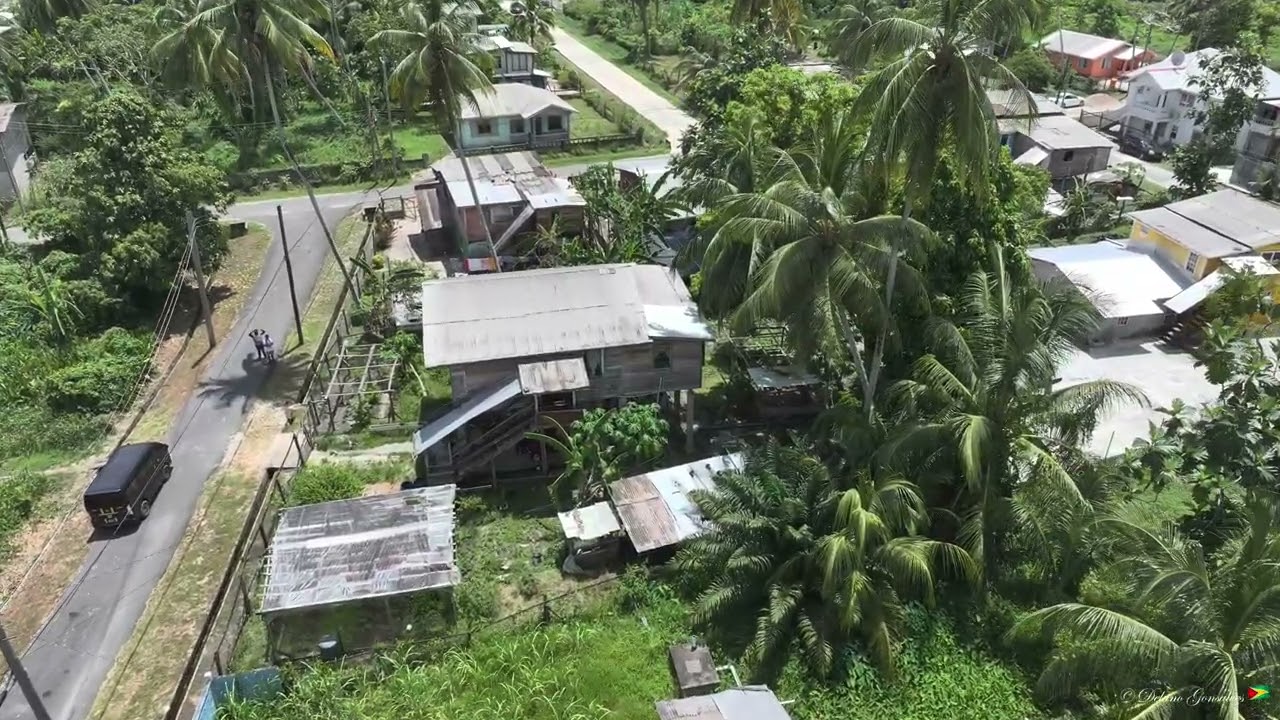 An aerial view of Christianbug, Linden, Guyana. 