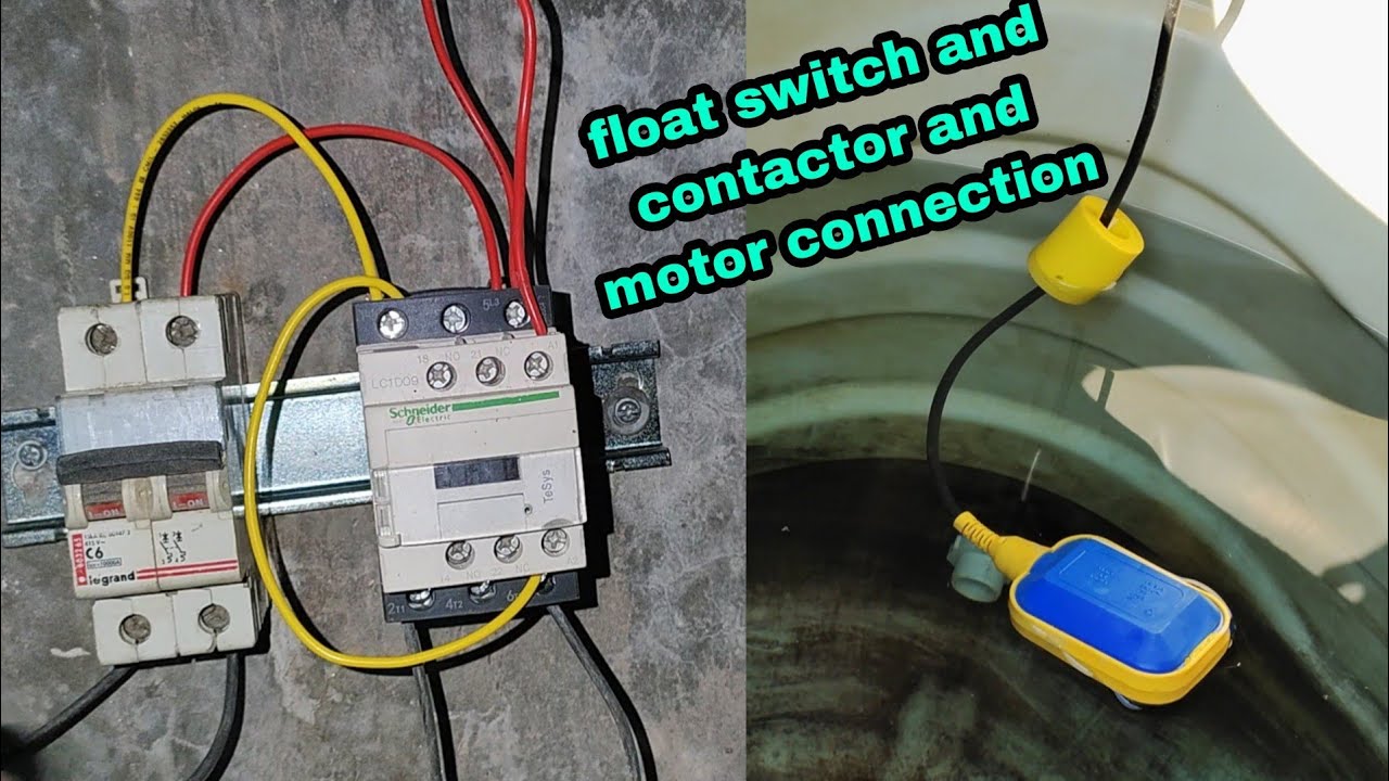 Float switch to contactor connection ।। water tank in switch and contractor connection
