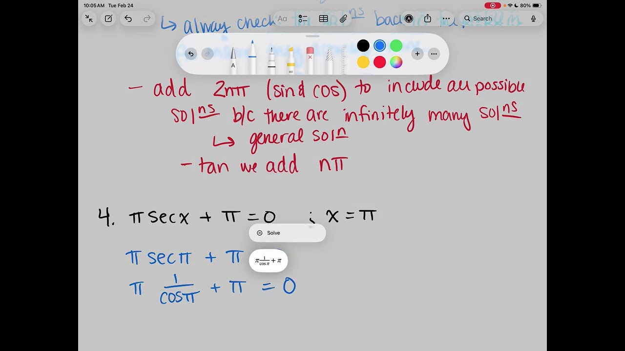 Algebra 2 14.4 Solve Trigonometric Functions & Models part 1
