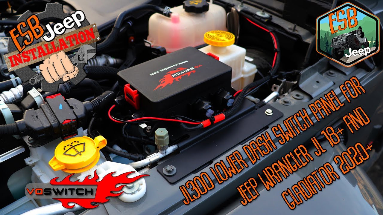 Voswitch JL300 Switch Panel for Jeep Wrangler JL 18+ & Gladiator  JL 20+ Install