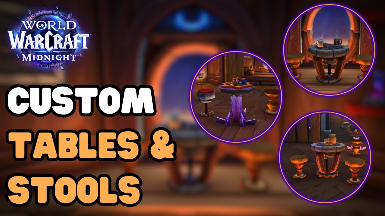 WoW Housing: Custom Tables & Bar Stools