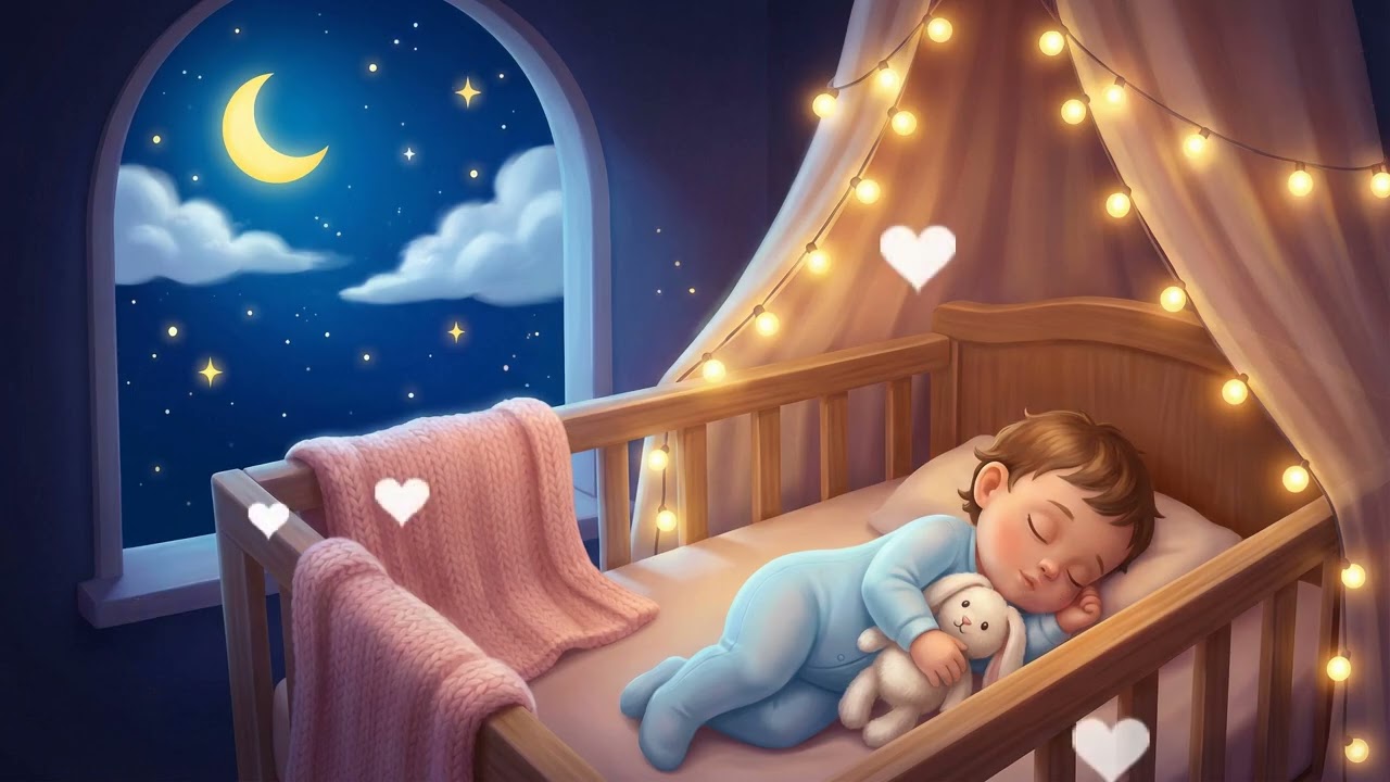 🌙 Sleepy Rain Night ☔ Baby Lullaby Music