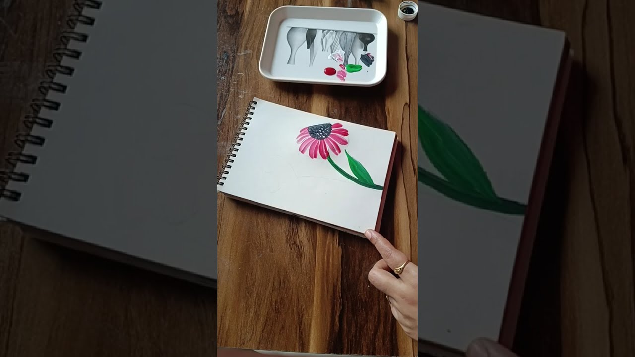 Abha Creation is live! Acrylic flowers painting 