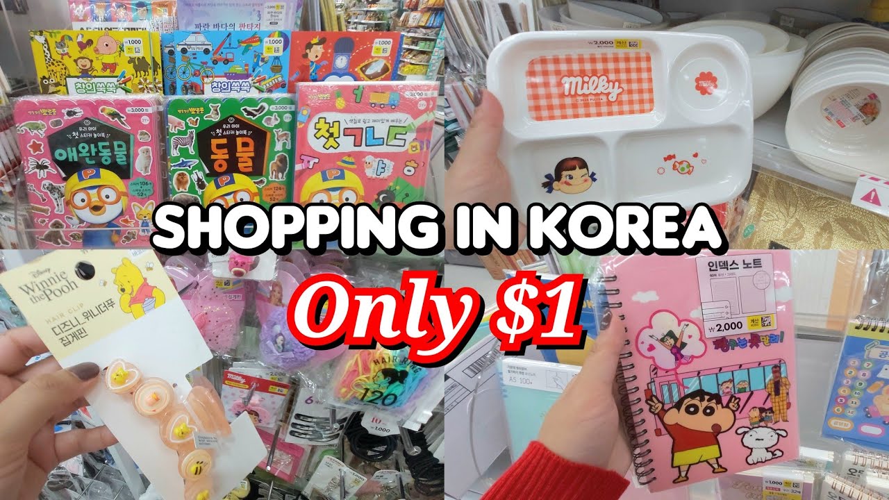 shopping in korea 🇰🇷 vlog, ONLY $1 DAISO SHOPPING HAUL 🛍 korean accessories & Stationary