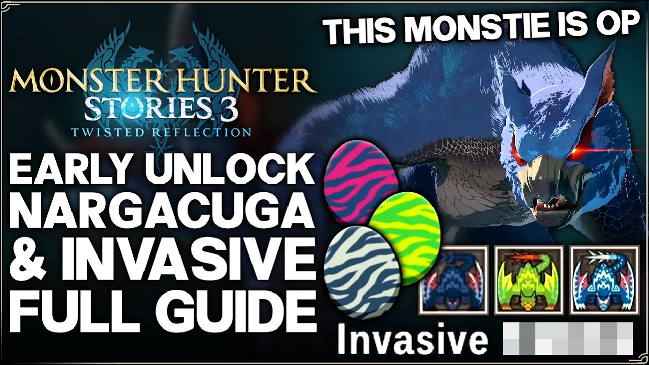 Monster Hunter Stories 3 - How to Unlock OP Silverwind Nargacuga Early - Invasive Nerscylla Guide!