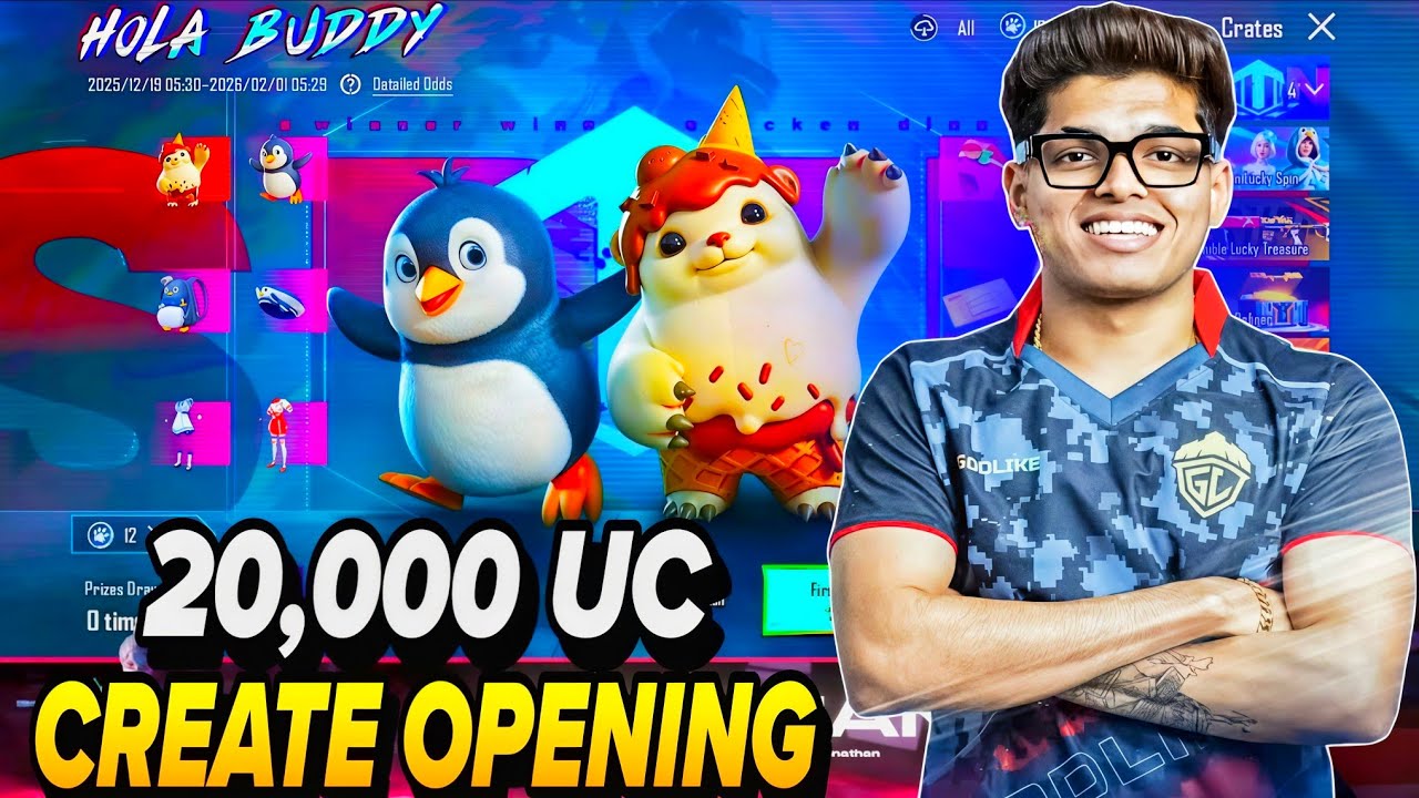 CREATE OPENING BGMI😍| HOLA BUDDY | ULTIMATE COMPANION | JONATHAN GAMING crate opening | 20k UC