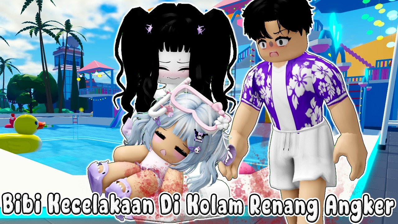 BIBI TENGELAM JATOH DI KOLAM RENANG HAMPIR MENINGGAL || LIVETOPIA🏡ROBLOX INDONESIA