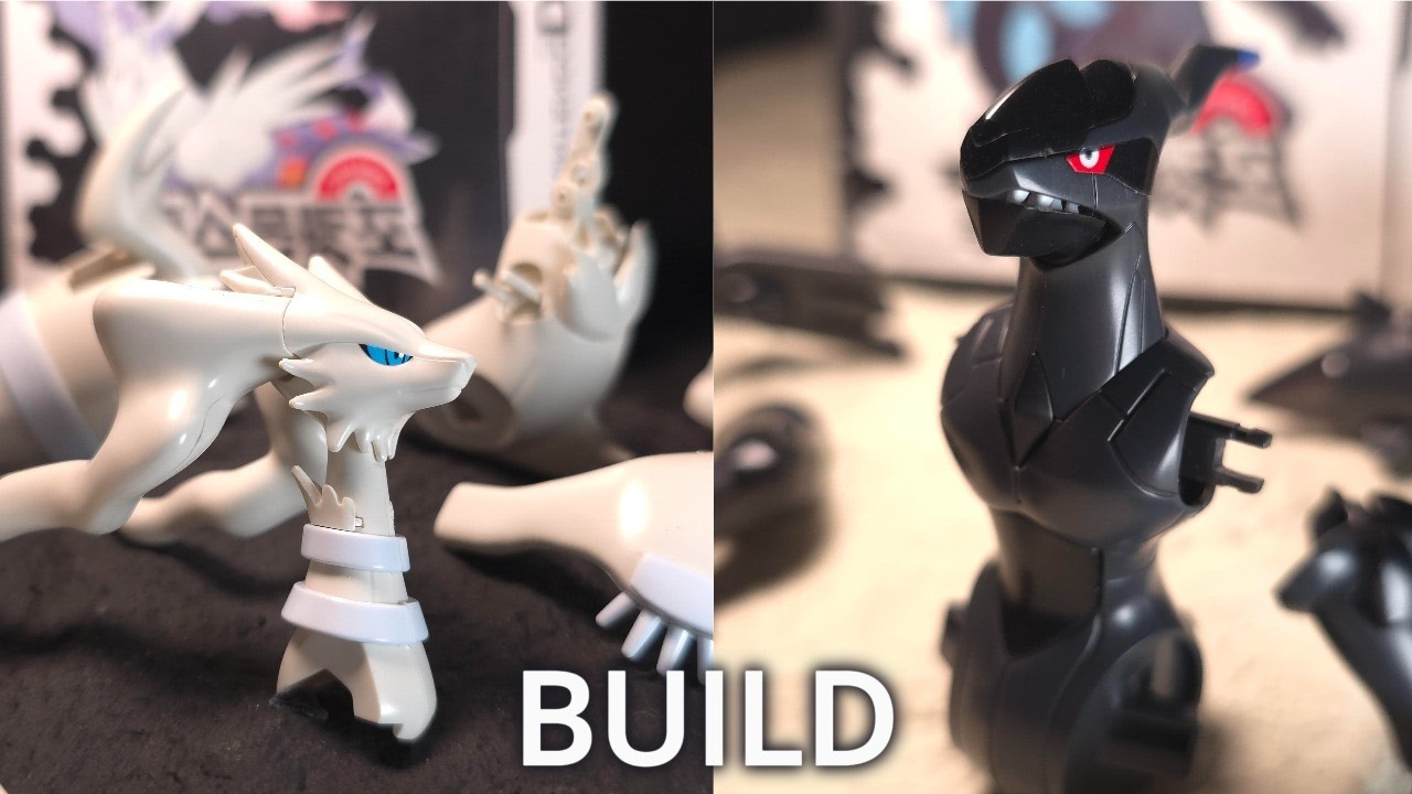 [ASMR] 포켓프라 레시라무&제크로무 조립 (レシラム , ゼクロム ) BUILD