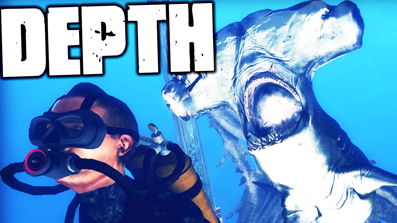 Depth - NEW GAME TYPE TEAMS SHARKS & HUMANS UP TOGETHER! - (Depth Gameplay)