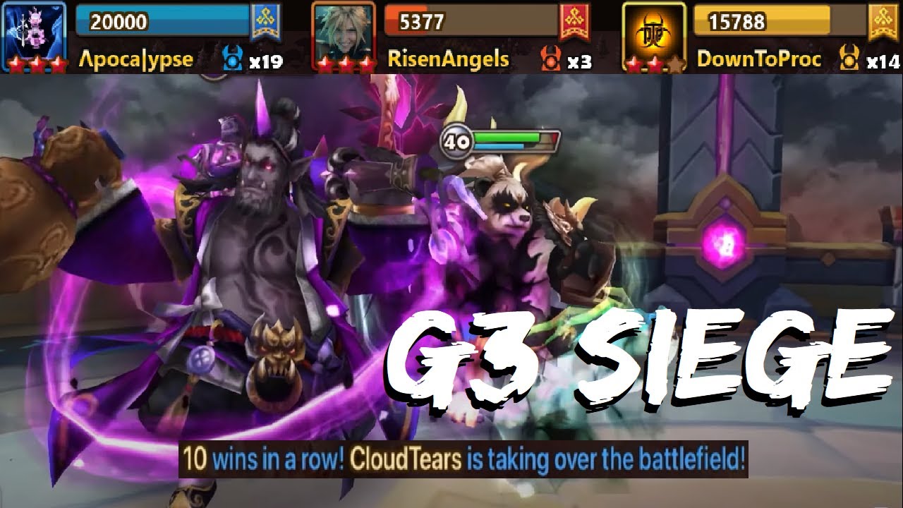 Gapsoo BREWS Destruction! vs. RisenAngels and DownToProc (G3 Siege - Summoners War)