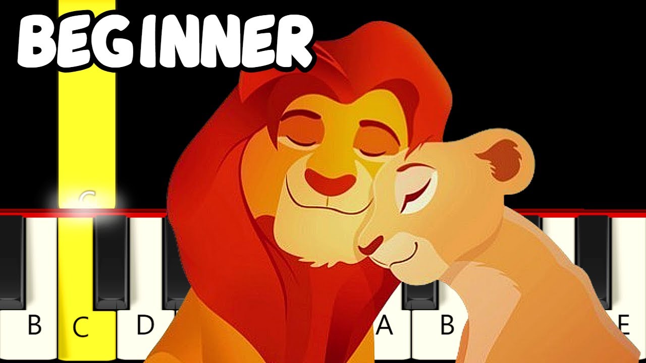 Can You Feel the Love Tonight (Lion King) - Fast and Slow Piano Tutorial (Melody only) - Beginner