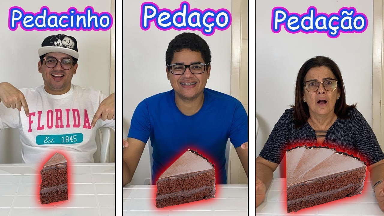 PEDAÇO vs PEDACINHO vs PEDAÇÃO! - Desafio