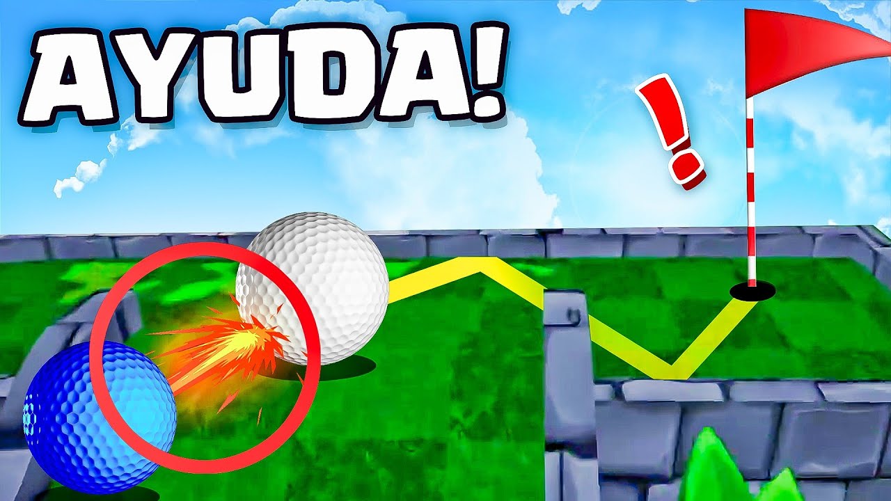 ME EMPUJA SIN QUERER Y ME AYUDA A PASAR JAJA! GOLF IT