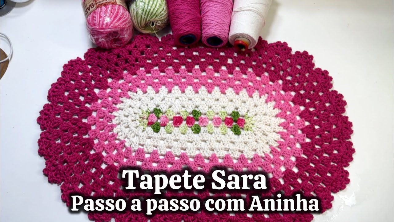 Tapete Sara - Aninha crochê Redex