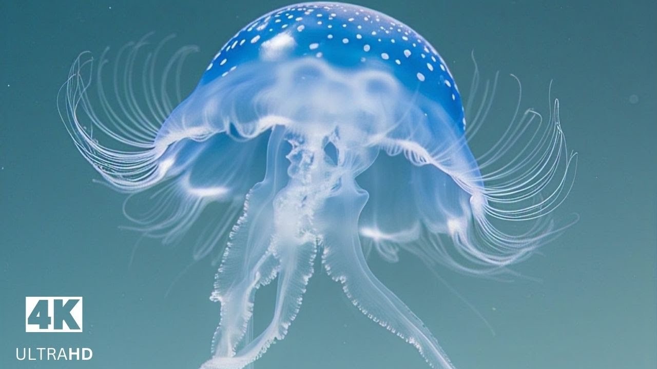 Beautiful Ocean Creatures & Peaceful Piano | Relaxing 4K Nature Video