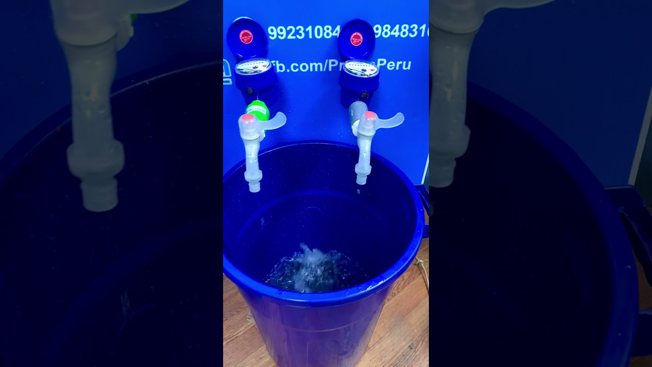 Demostración del bloqueador de aire y ahorrador para medidor de agua. Prowa - Perú.