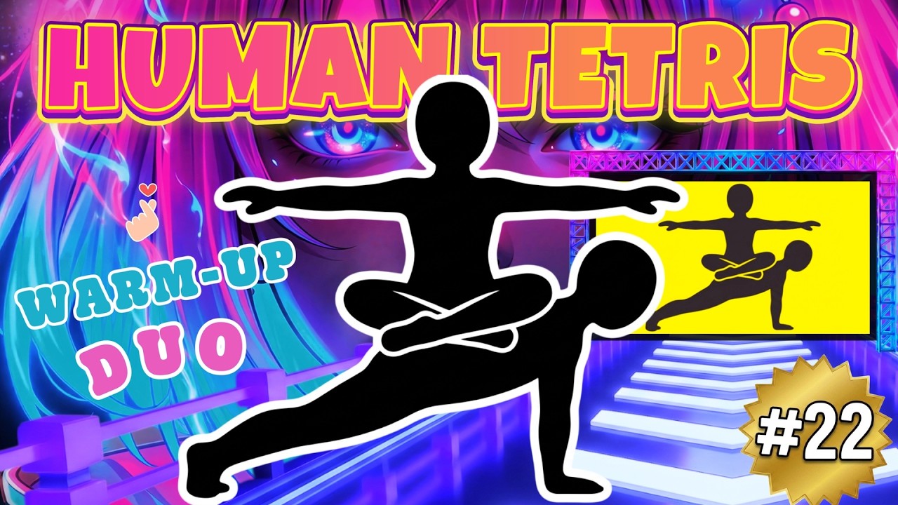 HUMAN TETRIS x 2 Player DUO 💕 | The Ultimate Duo Challenge |  Immersive Interactive Warm-Up #22