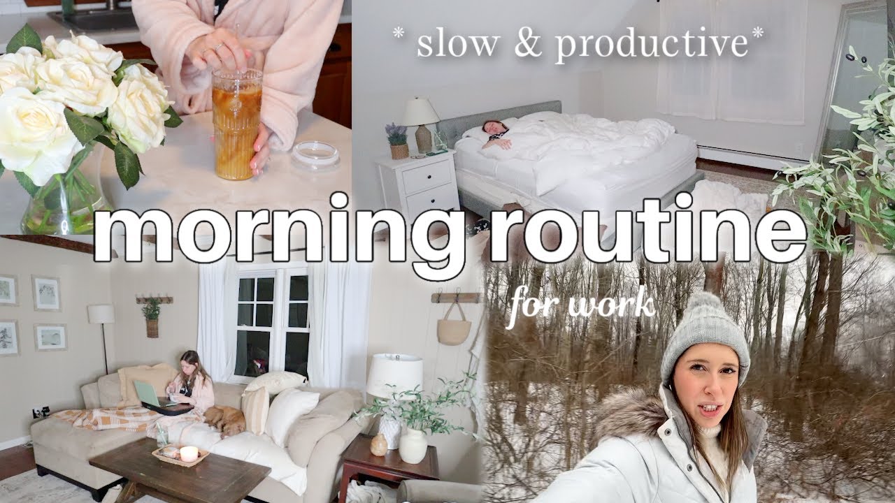 realistic morning routine for work! wake up at 5:30am with me | slow & productive morning habits