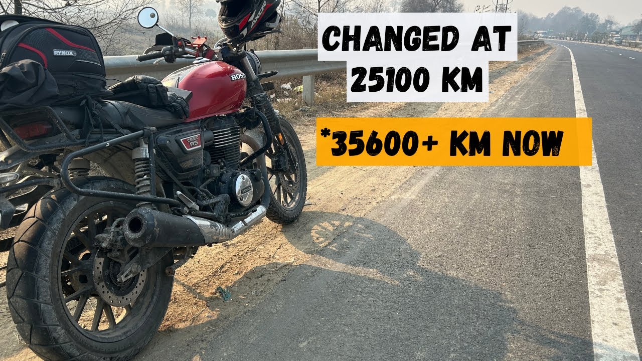 Honda CB350 RS New Tyre ❤️ Replacement Info and Interval | MRF Meteor Mo Grip 100/90-19