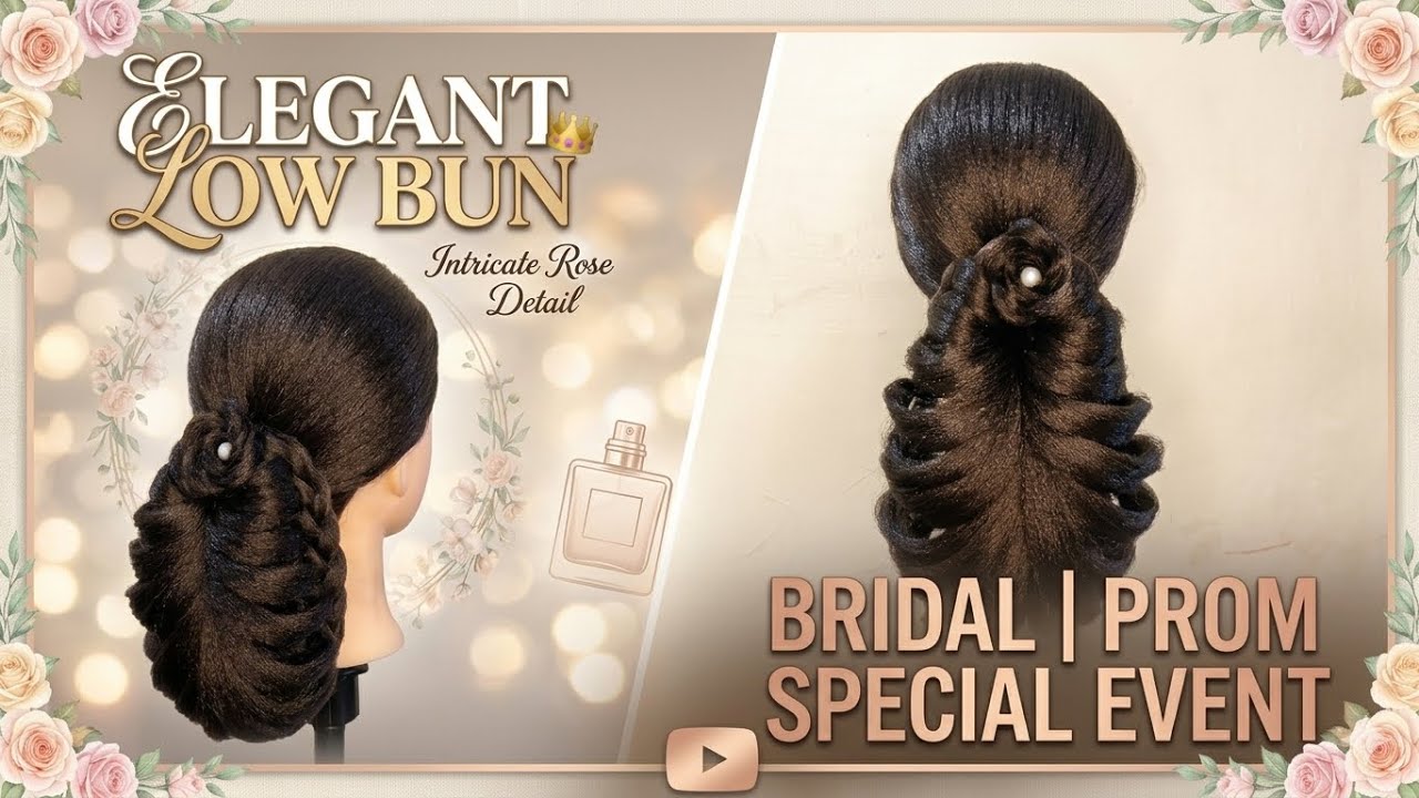 Most Beautiful Rose Petal Hairstyle You’ve Ever Seen!