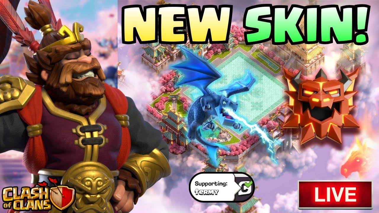 NEW Monkey King Skin is Here! CWL and Ranked Attacks with EDRAGS! (Clash Of Clans LIVE) - Vertical