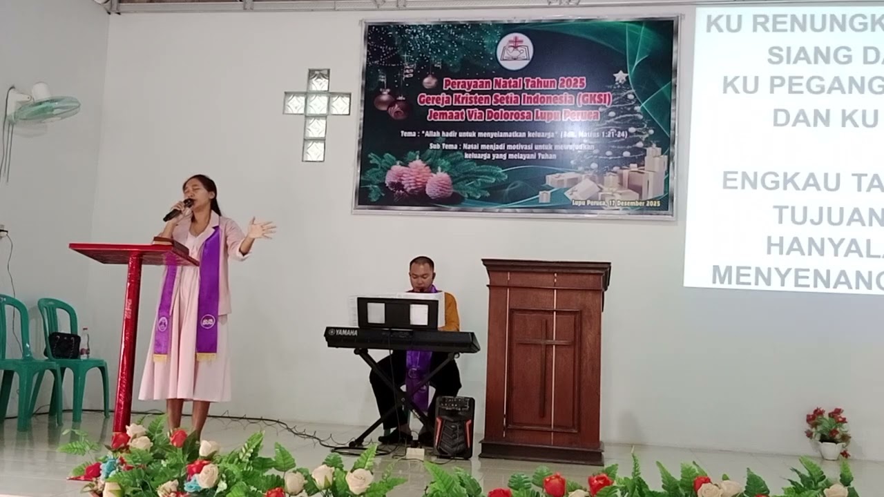 Ibadah raya minggu, 22-02-2026 di GKSI Jemaat Via Dolorosa Lupu Peruca. Wl: Ibu Sri Melati