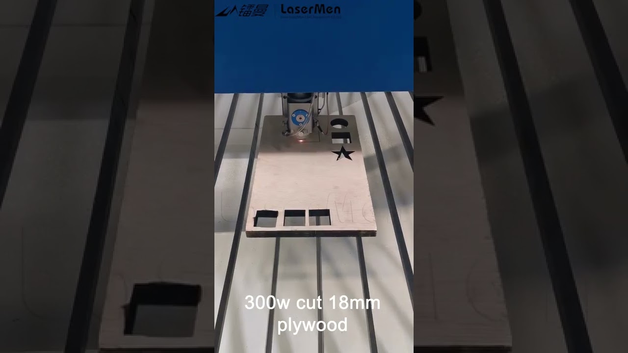 LaserMenLM 1325 300w Hybrid co2 laser cutting machine for cutting 18mm plywood