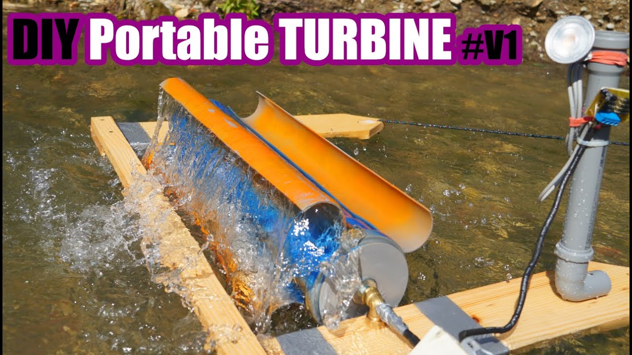 DIY Portable Water Turbine Power #V1 - Easy Making