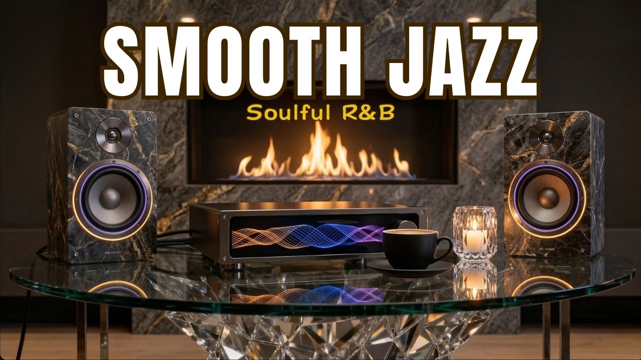Soul R&B & Smooth Jazz Beats ー Cozy Fireplace Vibe for Deep Relaxation & Focus