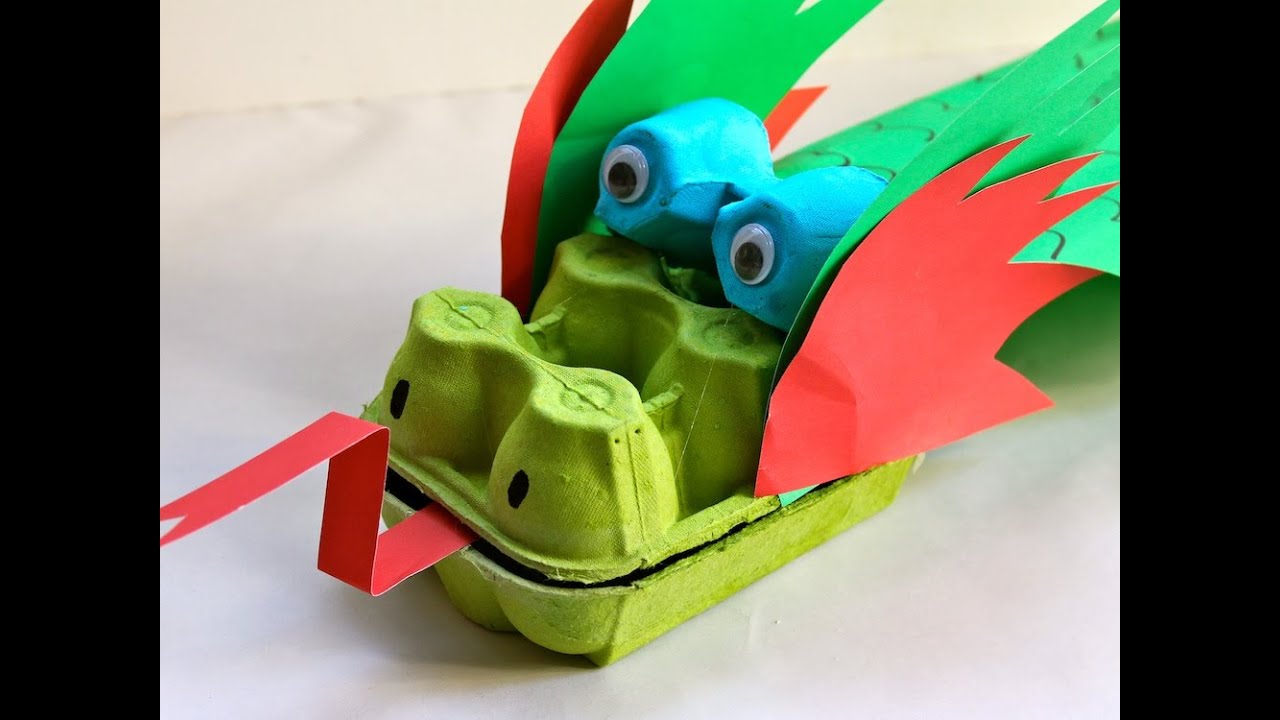 How to make an egg carton dragon