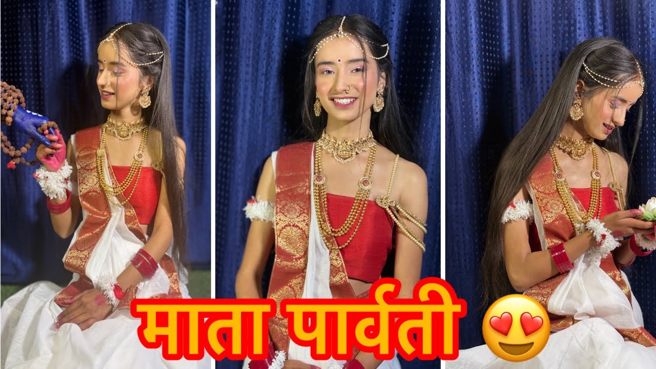 Mahashivraatri Special 😍| Most Beautiful Mata Parvati Look Creation 🥹♥️| | kajal bohra 03 