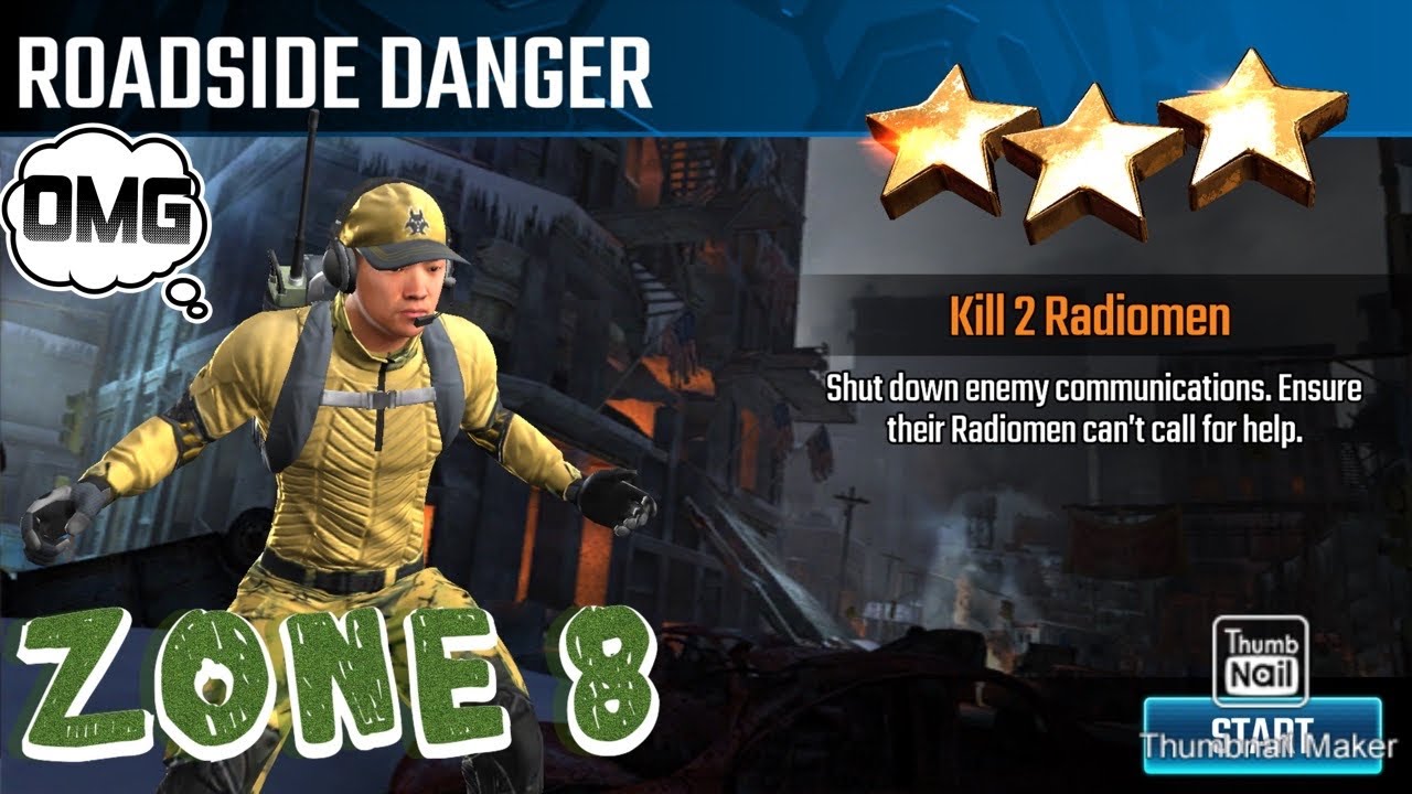 Roadside Danger, Sniper Strike Special Ops mission #30- Nuclear Winter (rifle/zone 8)