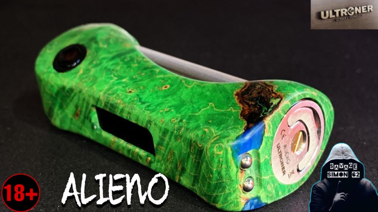 ULTRONER ALIENO STABWOOD BOX MOD REVIEW 🔞 #ultroner #alienoboxmod #vape