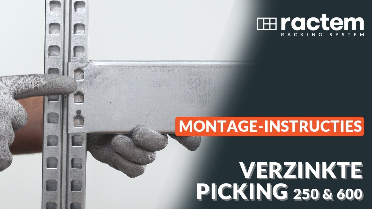 Montage-instructies Verzinkte Picking 250 & 600 stelling
