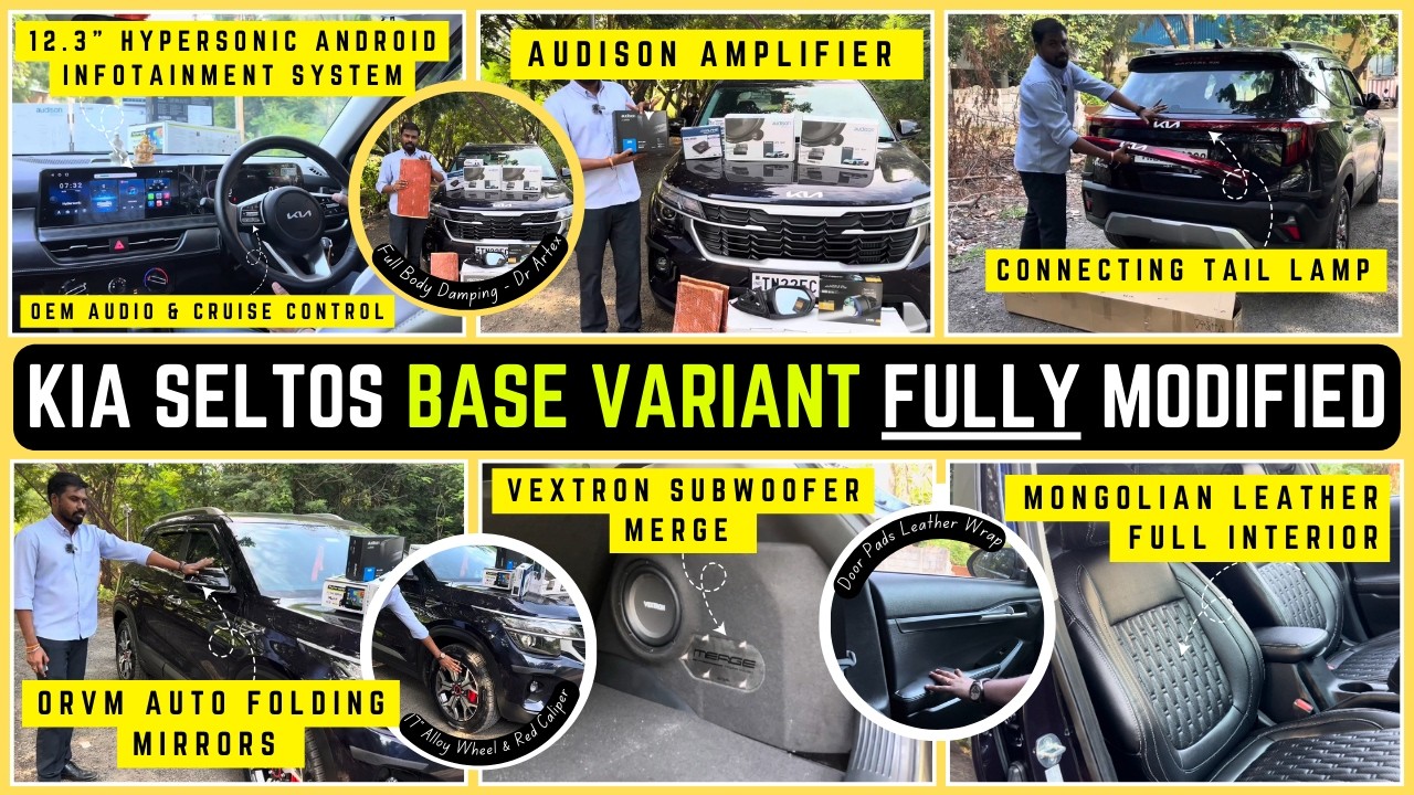 Kia Seltos 2024 Base to Top Modified ✅ Connecting LED Tail Lamps✅Audio/Cruise ✅Vextron Sub