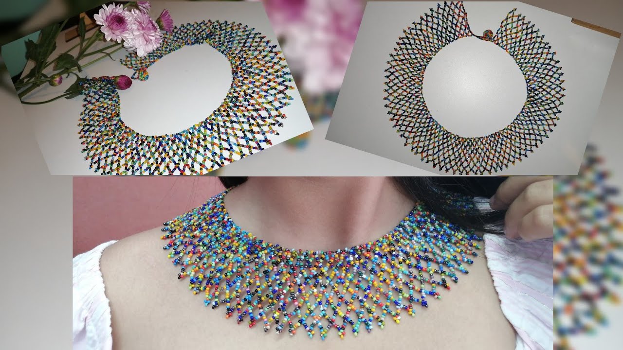 Collar de chaquira en red 🥳🥳