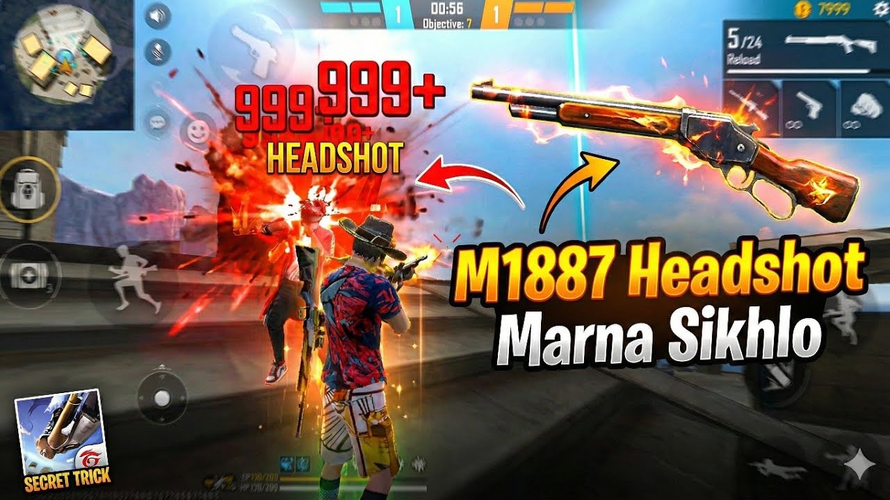 M1887 One Tap Headshot Trick: Secret Setting Revealed 🤫 (Ab Har Goli Headshot!)