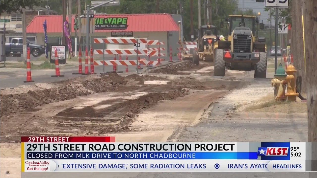 West 29th St. in San Angelo closed for water utility work