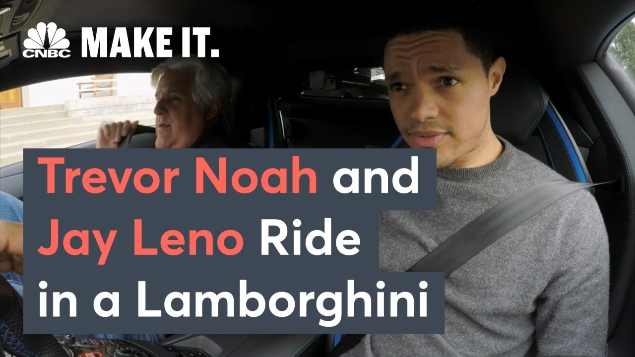 Trevor Noah And Jay Leno Ride In A Lamborghini