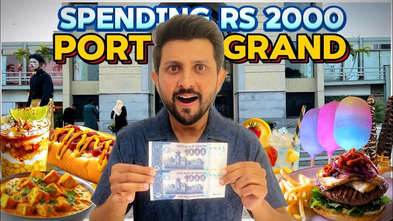 Spending Rs 2000 at Port Grand | 2000 Mein Kitna Khaya ?? | Giveaway For Subscribers