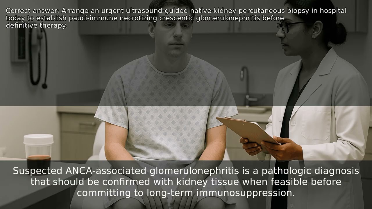 Therapeutic Immunosuppression, Pauci-Immune Glomerulonephritis (GN), Glomerulonephritis: Causes, Dia