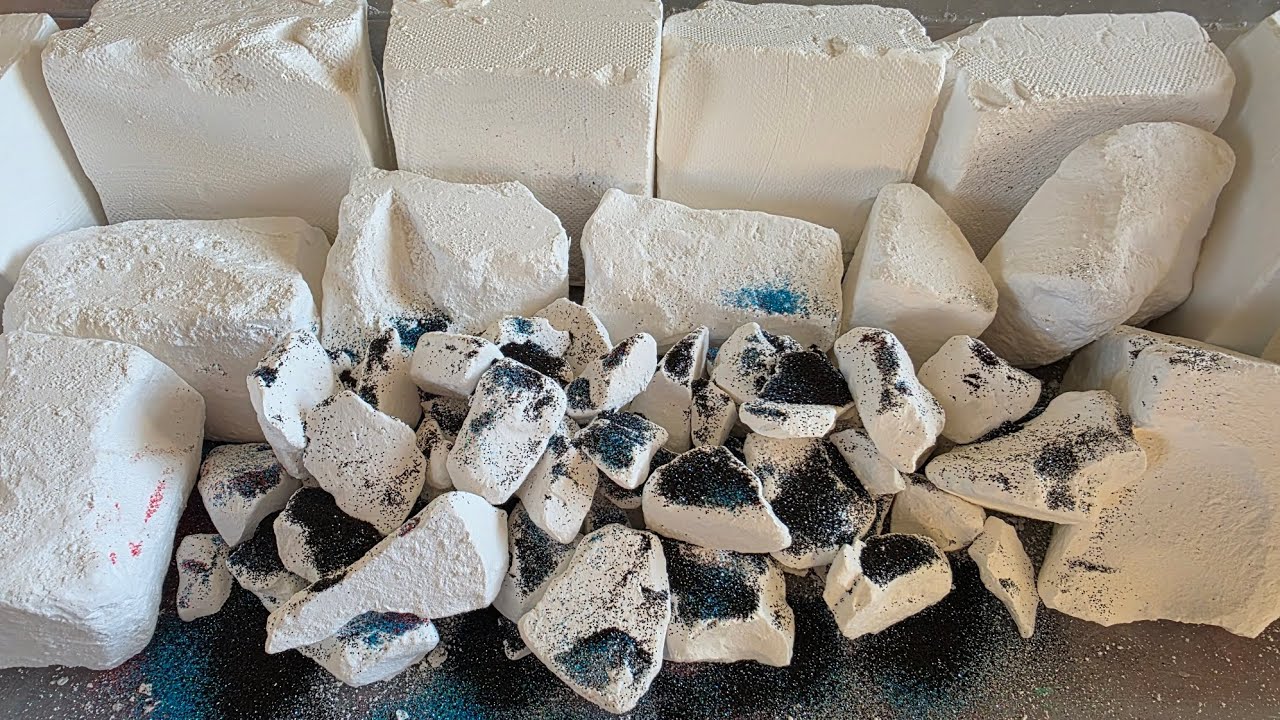 Fresh Gym Chalk | Unpolished | Jumbo Chunks | Small Chunks | ASMR | Satisfying | Glitter | 