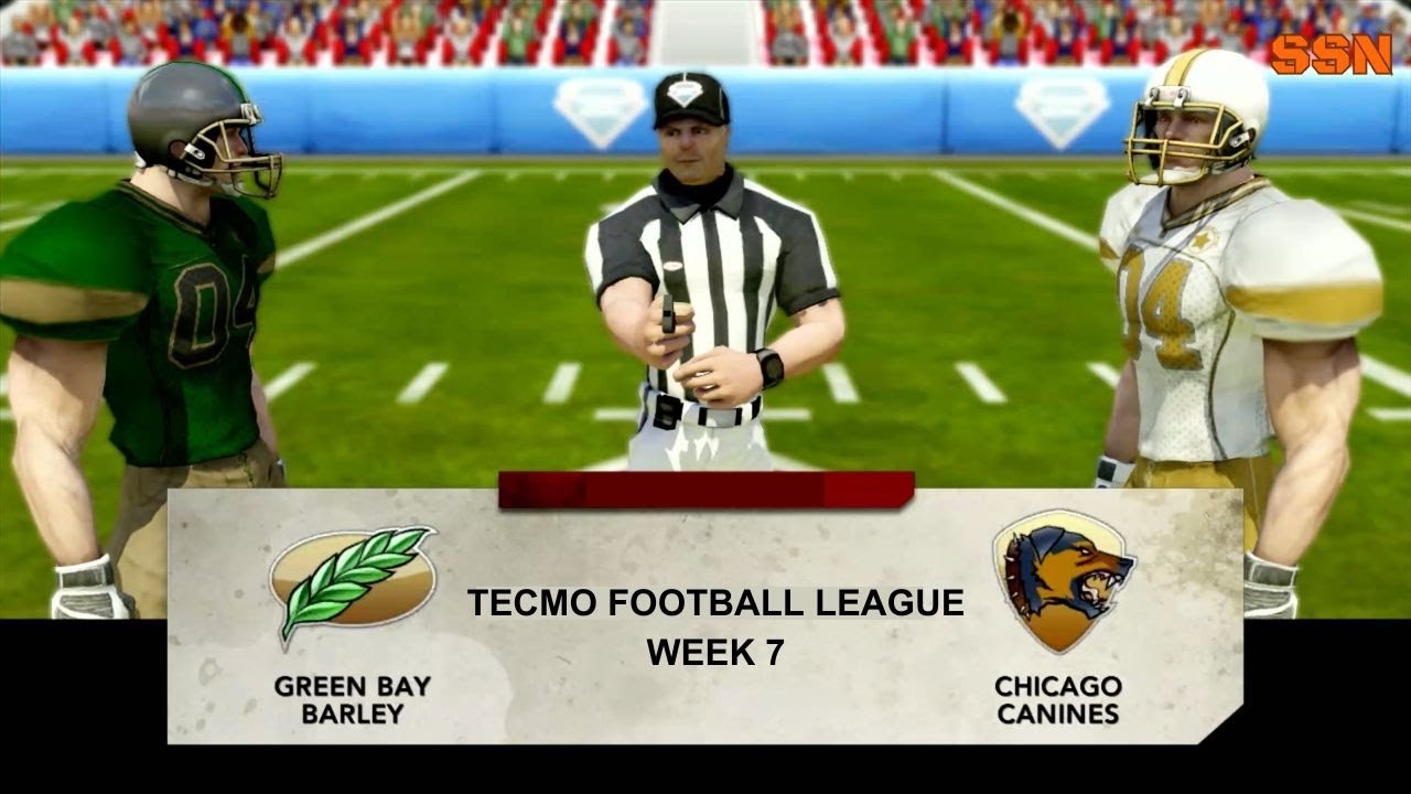 Tecmo Football League Week 8- Green Bay Barley (4-2) vs Chicago Canines (4-2)