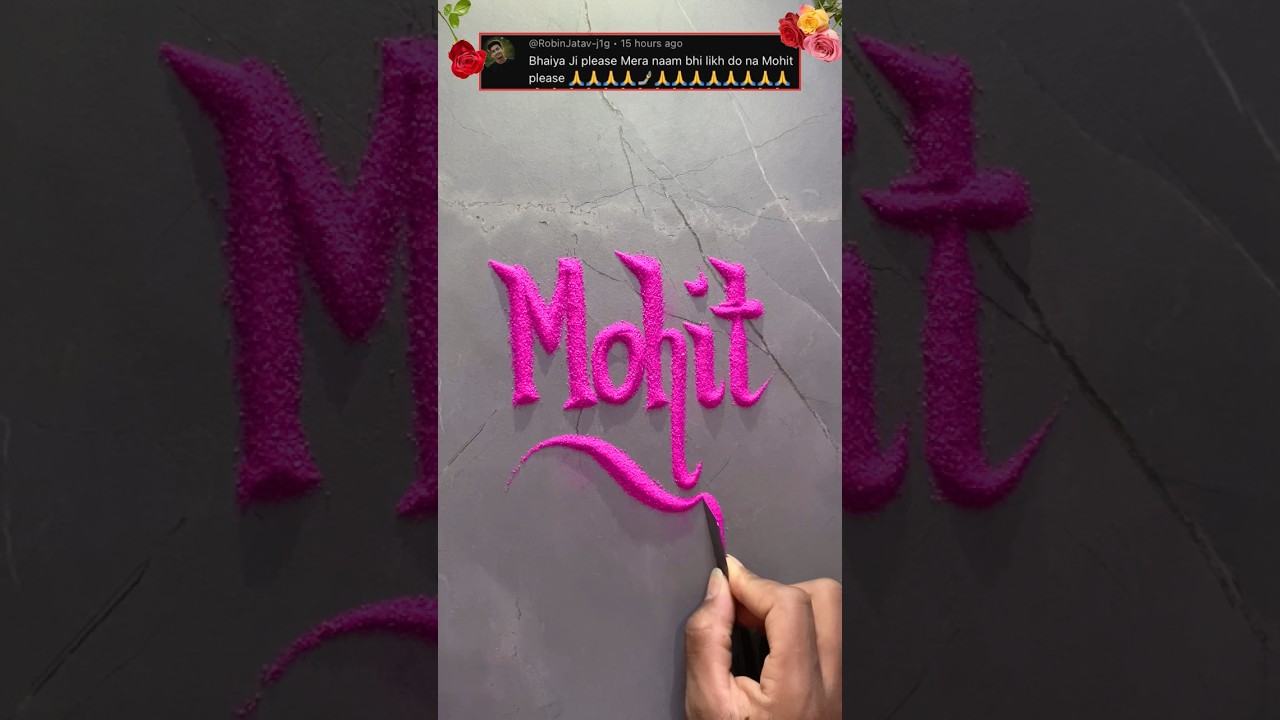 Mohit ❤️😇 Name art request done 👍 #shorts #nameart