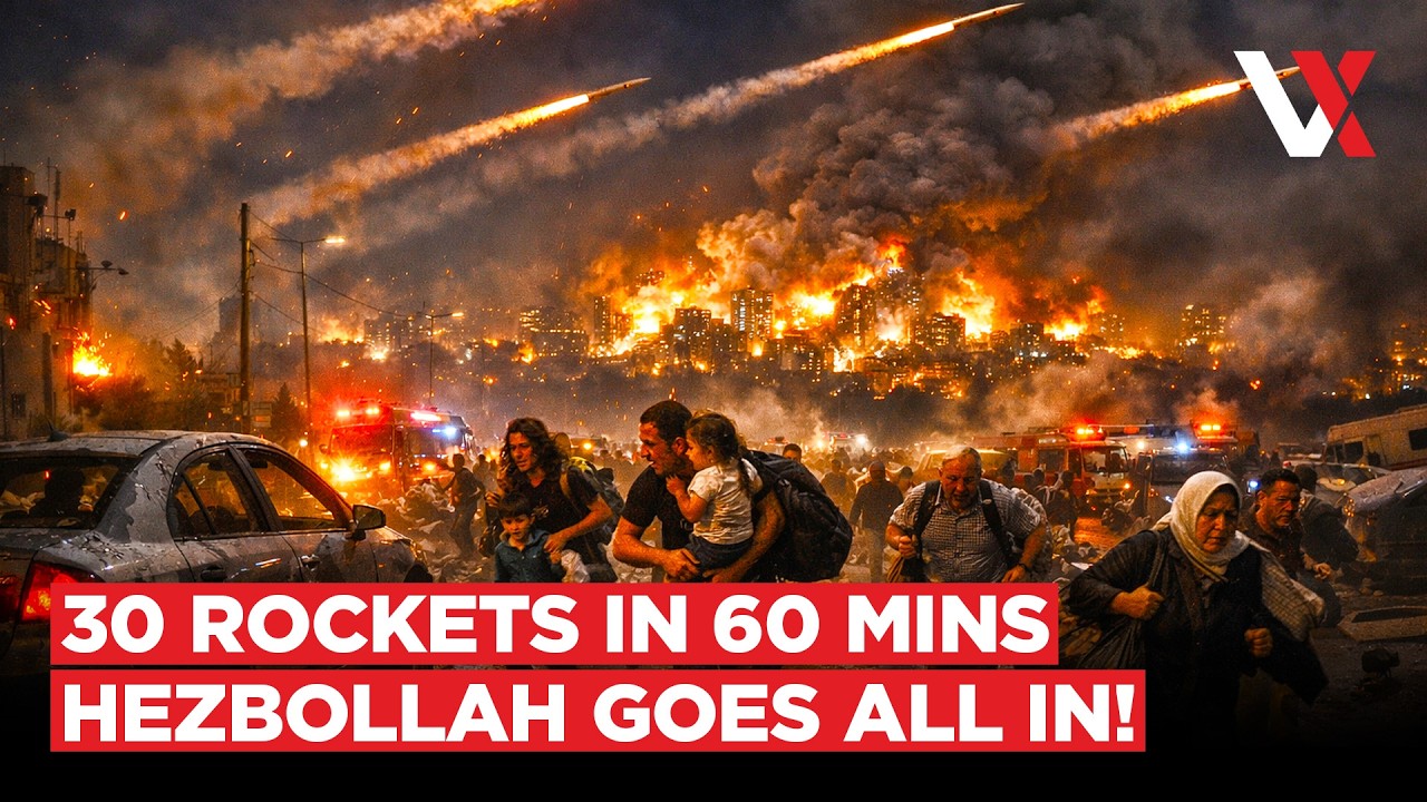 Hezbollah & IRGC Pound Israel Simultaneously | Tel Aviv, Kiryat Shmona, US Gulf Bases Hit | VERTEX