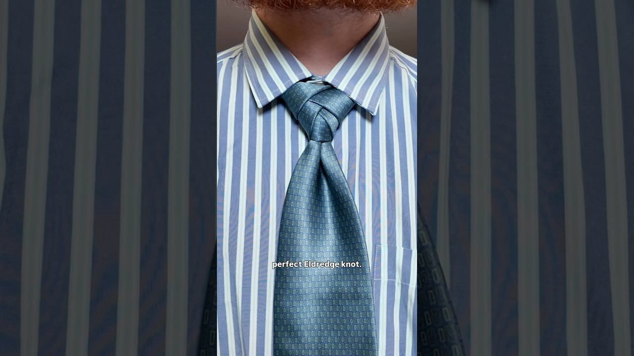 Part 5 in my Tie Knot Art series! This time let&rsquo;s learn the Eldredge Knot 👀 #tieknot #stylinghacks